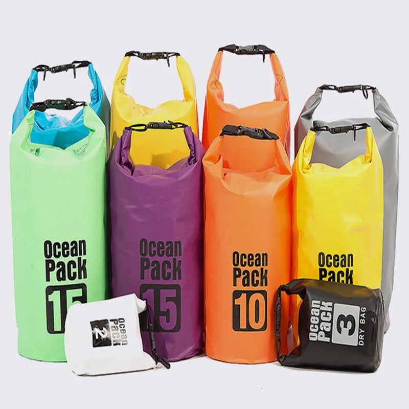 PVC Hiking Travel Custom Logo Backpack Camping Waterproof Tarpaulin Pack Outdoor Roll Top Dry Bag Foldable Waterproof Backpack