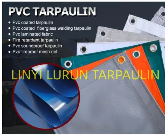 Waterproof 650GSM Finished PVC Tarp Grey/Silver Poly Tarp