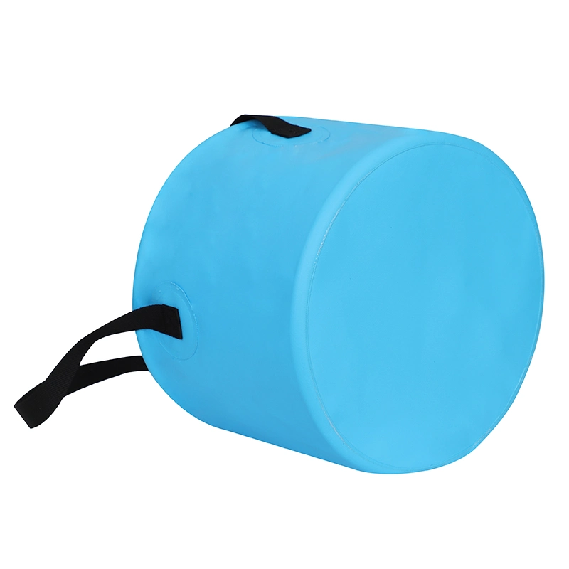 Foldable PVC Bucket Outdoor Camping Fishing Multi-Purpose Wear-Resistant Tear-Resistant Water Bucket with Zip Cover